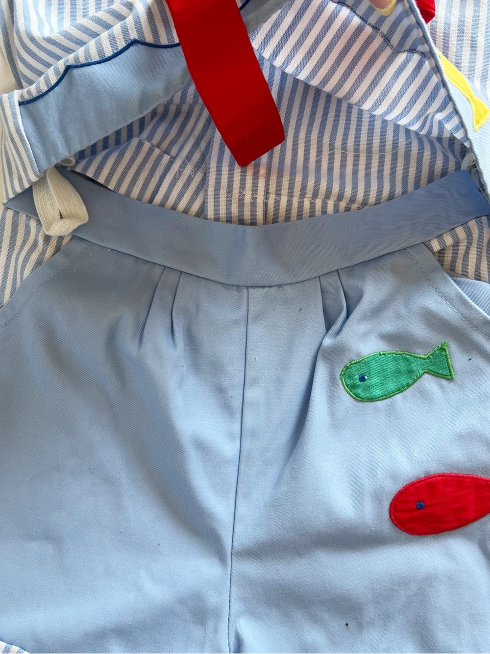 Vintage Two-Piece Blue Fish Appliqué Sailor Set | Size 2 - Picture 4 of 7